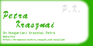 petra krasznai business card